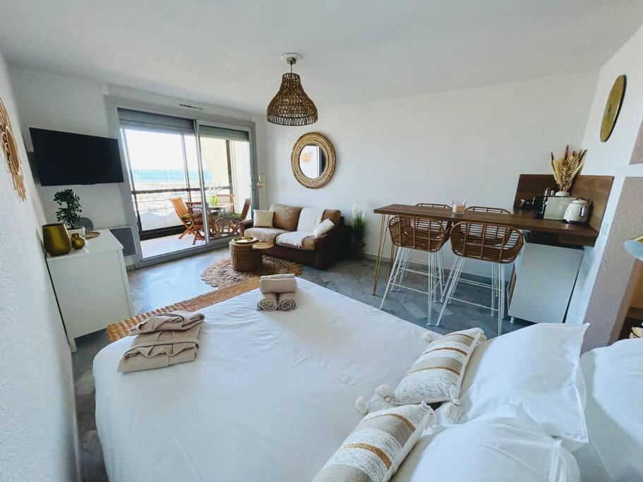 Studio Chic & Cosy Vue Mer, Clim, Parking La Grande Motte Exteriör bild